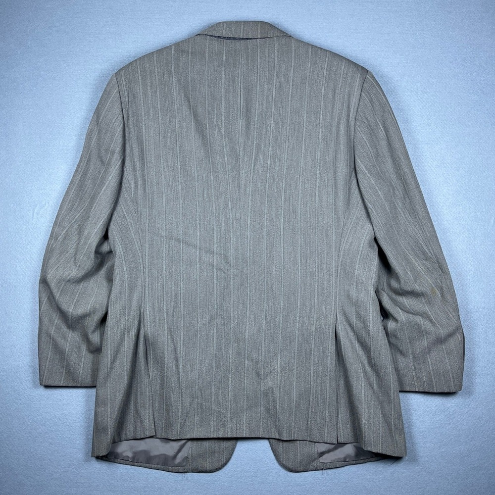 Armani Collezioni Mens Grey Pinstripe Herringbone Blazer Made in Italy Size 40R - Picture 4 of 16